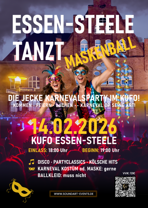 Essen-Steele Tanzt - Maskenball - Die jecke Karnevalsparty im KUFO