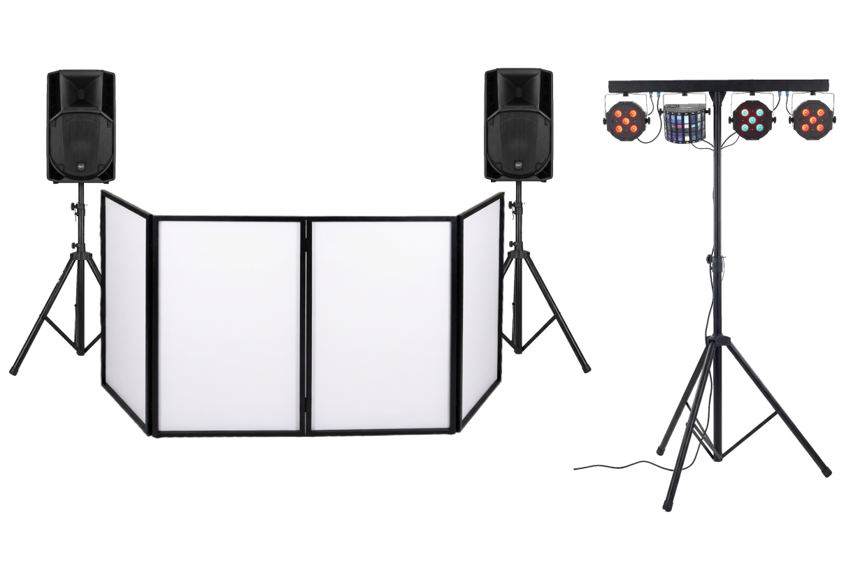 SoundArt.Events DJ Technik Set2 (2x2 12" RFC Lautsprecher, 2800W, DJ Screen, Lichtbar)